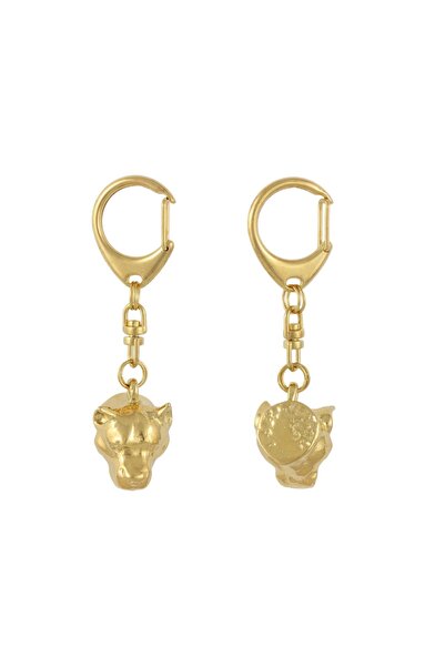 Art - Dog American Staffordshire Terrier- Gilded key ring with dog, decoratio...