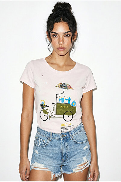 Bianco Lucci Women's 100% Cotton Handcrafted Embroidered Bicycle Printed Prem...