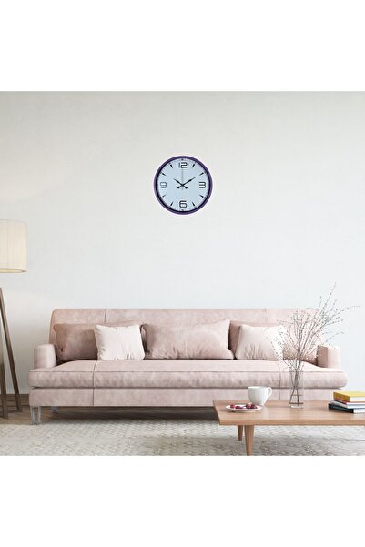 ForWhat 36cm Purple Design Style Wall Clock for Office Home Office Decor
