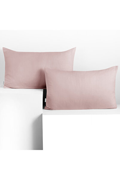 Deco King Set 2 huse perne decorative din bumbac cu fermoar, Amber, 135 g/m2,...