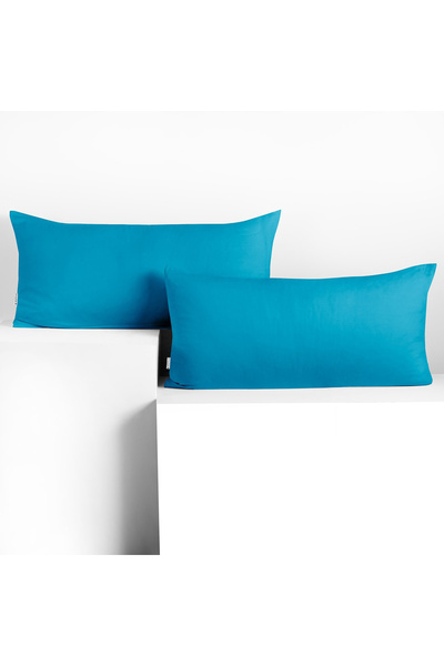 Deco King Set of 2 decorative cotton pillowcases with zipper, Amber, 135 g/m2...