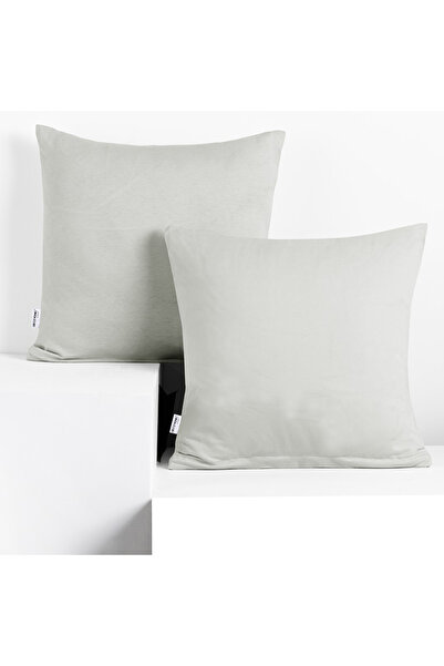 Deco King Set of 2 decorative cotton pillowcases with zipper, Amber, 135 g/m2...