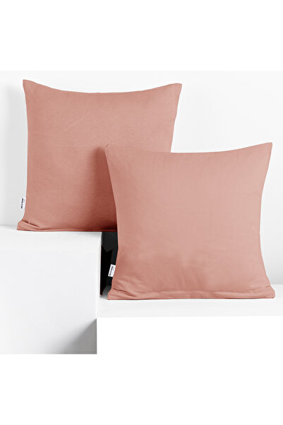 Deco King Set 2 huse perne decorative din bumbac cu fermoar, Amber, 135 g/m2,...