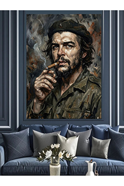 karizmart Puro İçen Che Guevara Dekoratif Kanvas - Mdf Ahşap Tablo