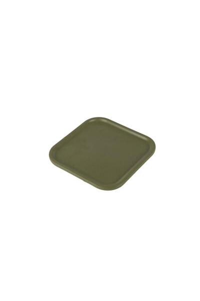 Globy Square Presentation Plate Green 29.7×25×2.0 cm