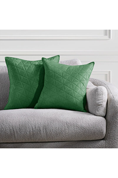 Amelia Home Set 2 huse perne decorative din catifea matlasate, Laila, 180-190...