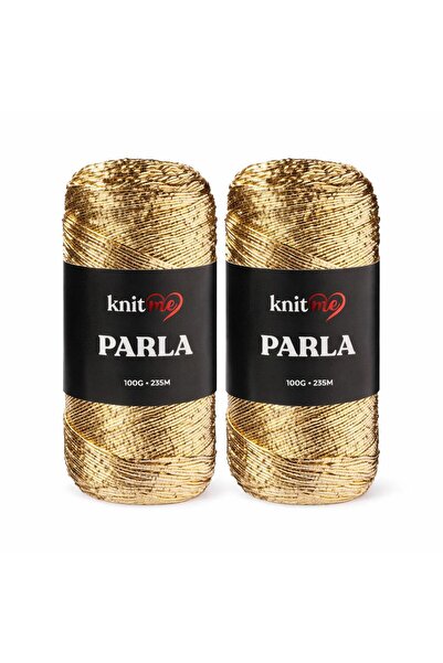 knitme PARLA ikili ,100GR , 235M , SİMLİ İP , SÜS İP