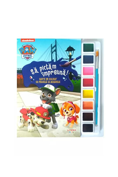 Litera THE PUPPY PATROL. LET'S PAINT TOGETHER! Colouring book with brush...