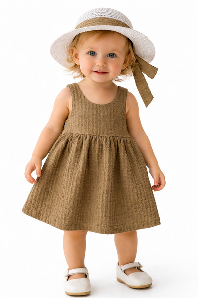 Chicsy Baby Sweet Baby Girl Style Dress with Hat and Bow Detail, Summer 2-Pie...