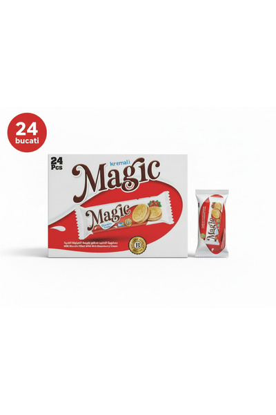 Magic Delicious biscuits with strawberry cream 45 gr*24 pieces