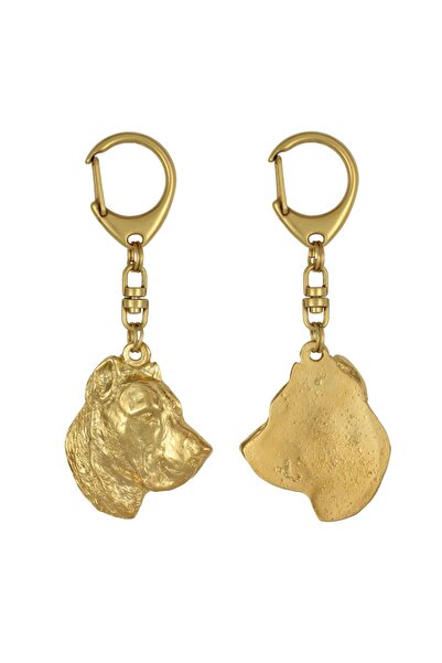 Art - Dog Presa Canario, Dogo Canario - Breloc aurit cu câine, accesoriu de l...