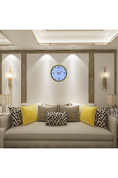ForWhat 36cm Yellow Design Style Wall Clock for Office Home Office Decor