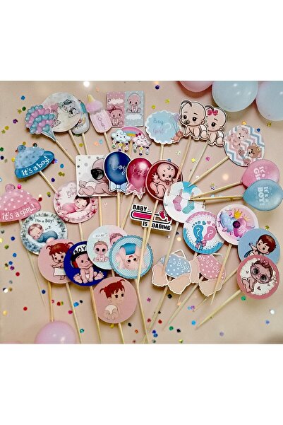 Armada 30 قطعة من أدوات تزيين الكب كيك الكرتونية ذات طابع حفلات الجنس والموال...