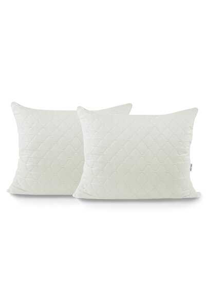 Deco King Set 2 huse perne decorative matlasate, Axel, 70 g/m2, 50 x 60cm, Alb