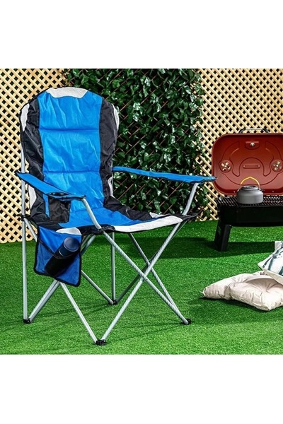 Passway Camp XL Mavi Kamp Sandalyesi Kamp, Bahçe, Plaj Koltuğu Kalın Profil