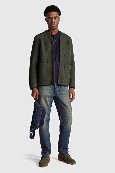 United Colors of Benetton Tricou cu mânecă lungă, cu guler tip crew, cu detal...