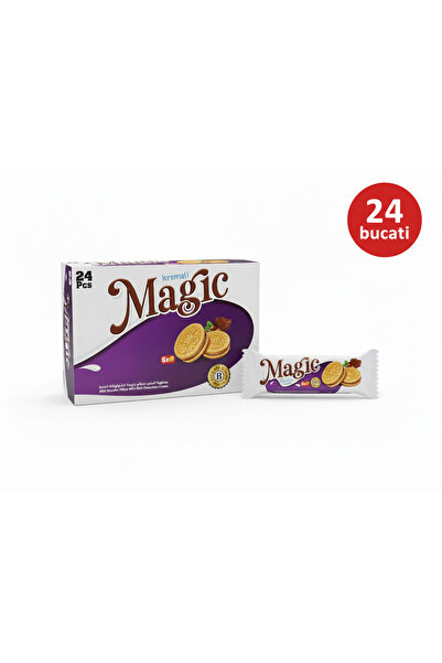 Magic Delicious chocolate and hazelnut cream biscuit 45 gr *24 pieces
