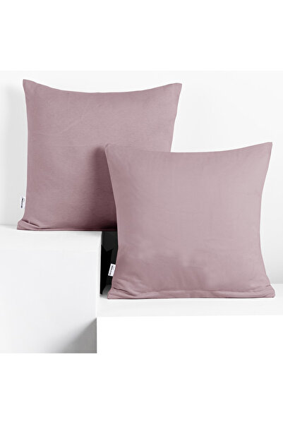 Deco King Set 2 huse perne decorative din bumbac cu fermoar, Amber, 135 g/m2,...