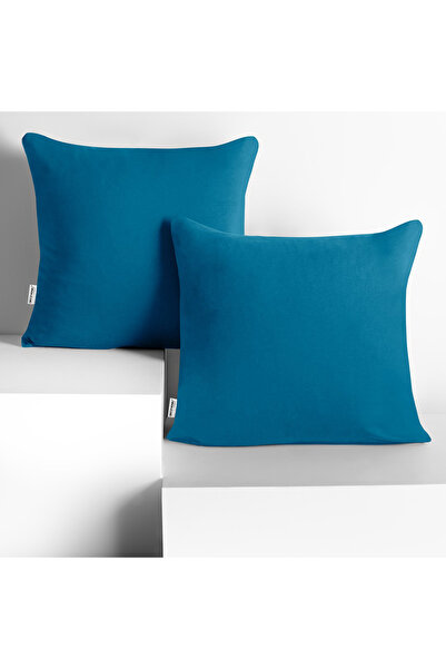 Deco King Set 2 huse perne decorative din bumbac cu fermoar, Amber, 135 g/m2,...