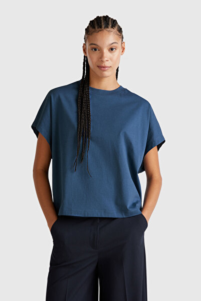 United Colors of Benetton Blue Women's / Girls' Bn_100% Cotton Kimono Sleeve ...