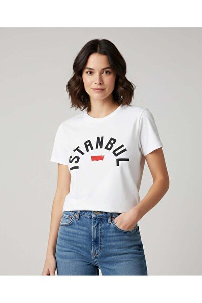Levis Ουδέτερα χρώματα Γυναικεία / Κοριτσίστικα TEE ΑΚΡΙΒΗΣ ΛΕΥΚΟΣ ΙΣΤΑΝΒΟΥΛ ...