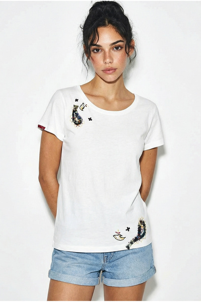 Bianco Lucci Women's 100% Cotton Handcrafted Embroidery Detailed Premium Desi...