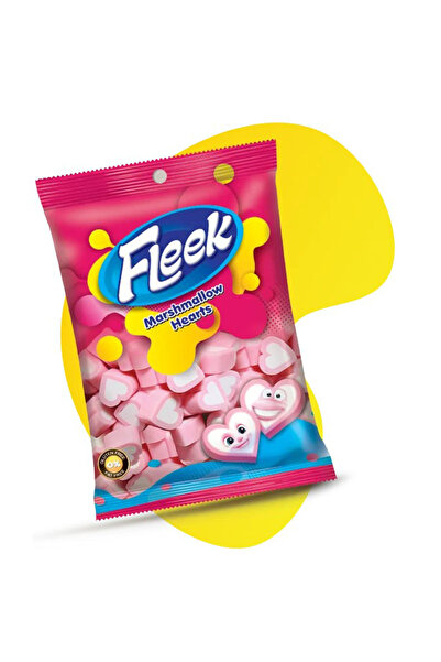 Fleek فليك مارشملو أبيض وبينك قلوب علبة 24 كيس