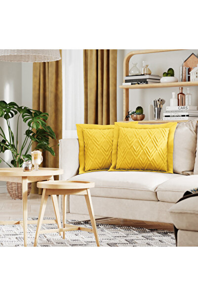 Amelia Home Set 2 huse perne decorative usor matlasate din microfibra, Opheli...