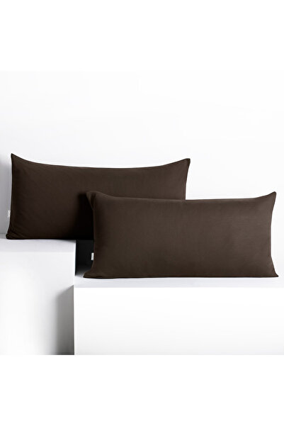 Deco King Set 2 huse perne decorative din bumbac cu fermoar, Amber, 135 g/m2,...