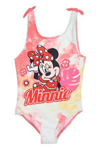 Minnie Mouse Disney pink one-piece swimsuit with bows