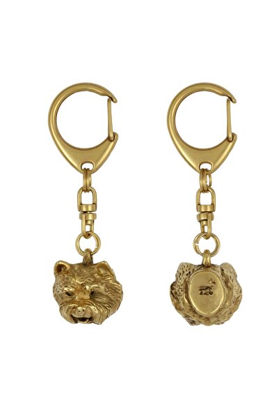 Art - Dog West Highland White Terrier- Gilded key ring with dog, luxury acces...