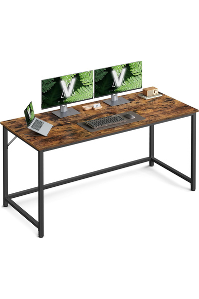 VASAGLE Desk 135x60cm with metal frame and particleboard, industrial style, r...