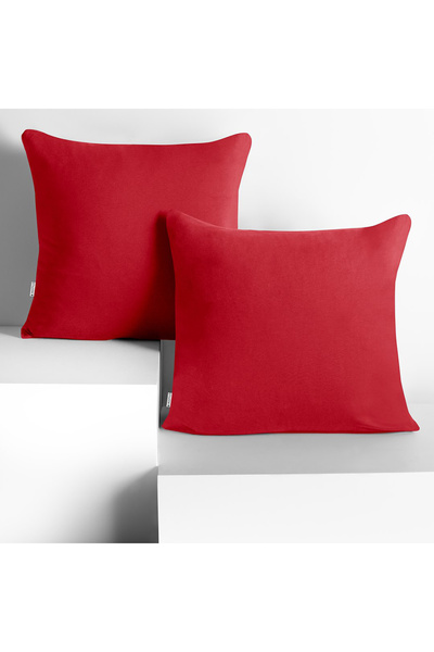 Deco King Set of 2 decorative cotton pillowcases with zipper, Amber, 135 g/m2...