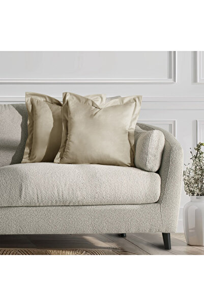 Amelia Home Set 2 huse perne decorative din catifea cu tiv, Velvet, 220 g/m2,...