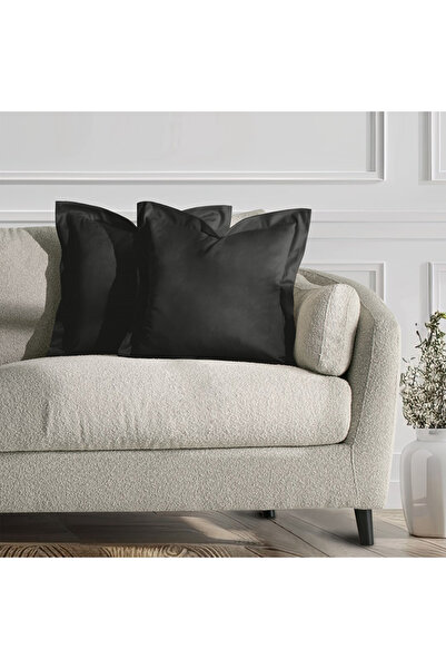 Amelia Home Set 2 huse perne decorative din catifea cu tiv, Velvet, 220 g/m2,...