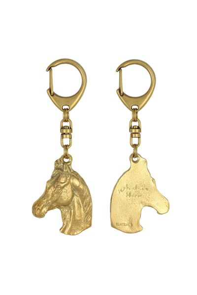 Art - Dog Australian Stock Horse - Gilded key ring with horse, luxury accesso...