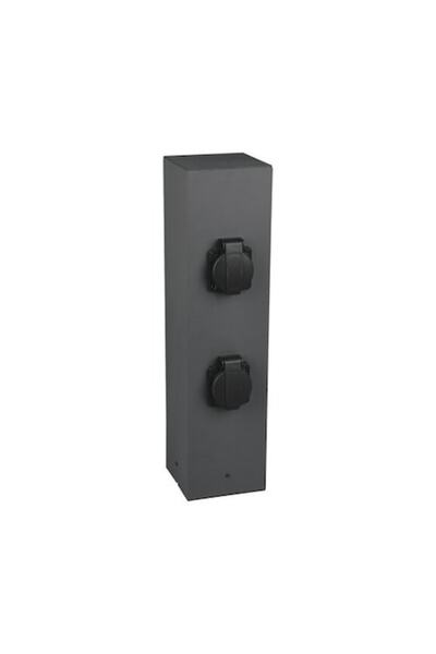 Trio Electric Pole with 4 Sockets 400x100x100 Mm, For Outdoor IP44, Anthracite