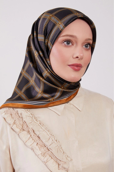 Levidor Crystal Scarf Diamond Pattern Black