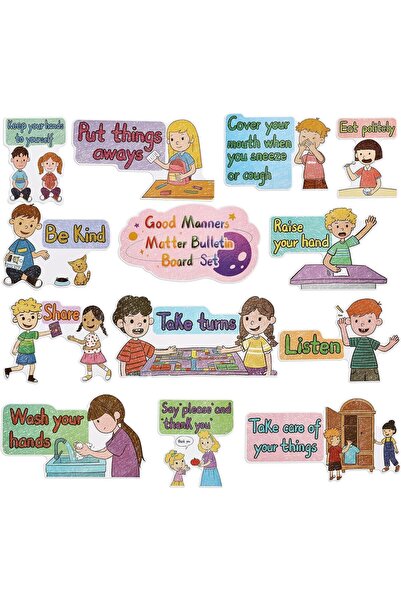 BPA ® Classroom Rules Educational Posters for Kindergarten Preschool, Pack of...
