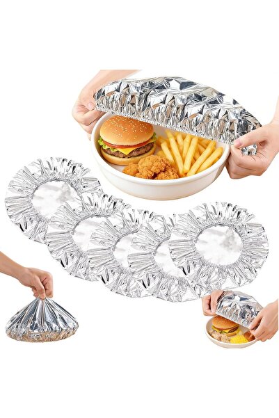 wei inox Σετ 10 αλουμινόχαρτων τροφίμων, τύπου καπακιού, γενικής χρήσης, θερμ...