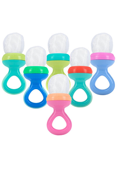 Nuby Set of 6 baby pacifiers, multi-colored