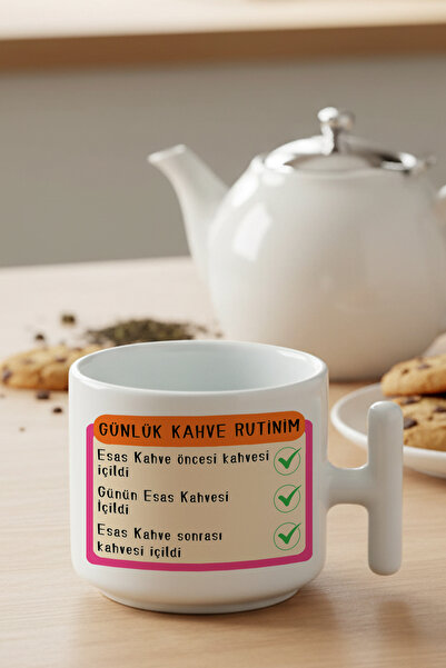 giftkonsept My Daily Coffee Routine Printed Coffee Lovers Gift Funny t Handle...