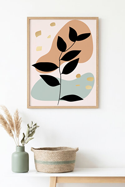 huhuli Τραπέζι με φυσικό ξύλινο πλαίσιο και μίνιμαλ σχέδιο φύλλων - Παστέλ απ...