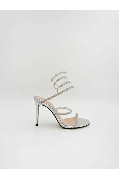 TUCİNO EMBELLISHED SANDALS IN SILVER