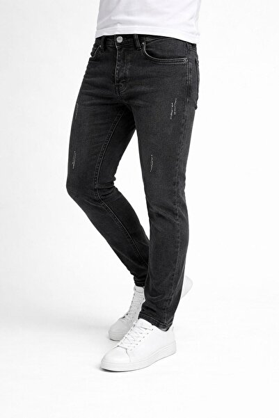 CLASSİCS MEN Ανδρικό τζιν παντελόνι σε στενή γραμμή Black Wood - 7568