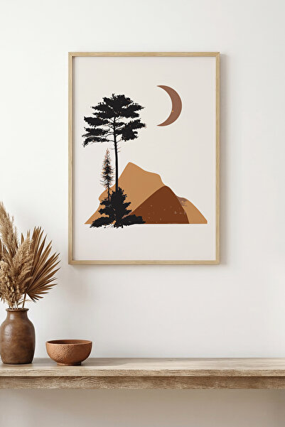 huhuli Ελάχιστος αριθμός ζωγραφικών με φυσικό ξύλινο πλαίσιο με θέμα το ορειν...