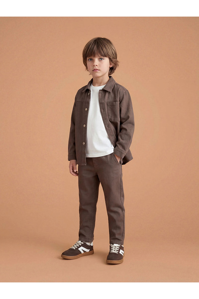 LC Waikiki LCW Kids Kahverengi Erkek Çocuk Takım 3'lü