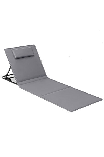 SONGMICS Πτυσσόμενη Ξαπλώστρα Παραλίας με Ρυθμιζόμενη Πλάτη και Ιμάντες Μεταφ...