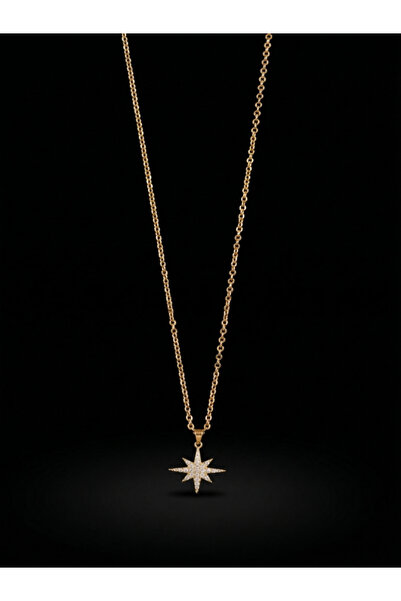 deryora 8-Pointed Pole Star Pendant or North Star Pendant with Zircon Stone. ...