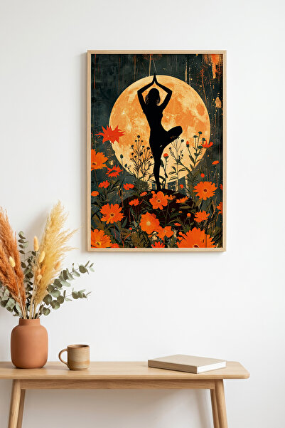 huhuli Tablou abstract cu ramă din lemn natural I Huhu1255